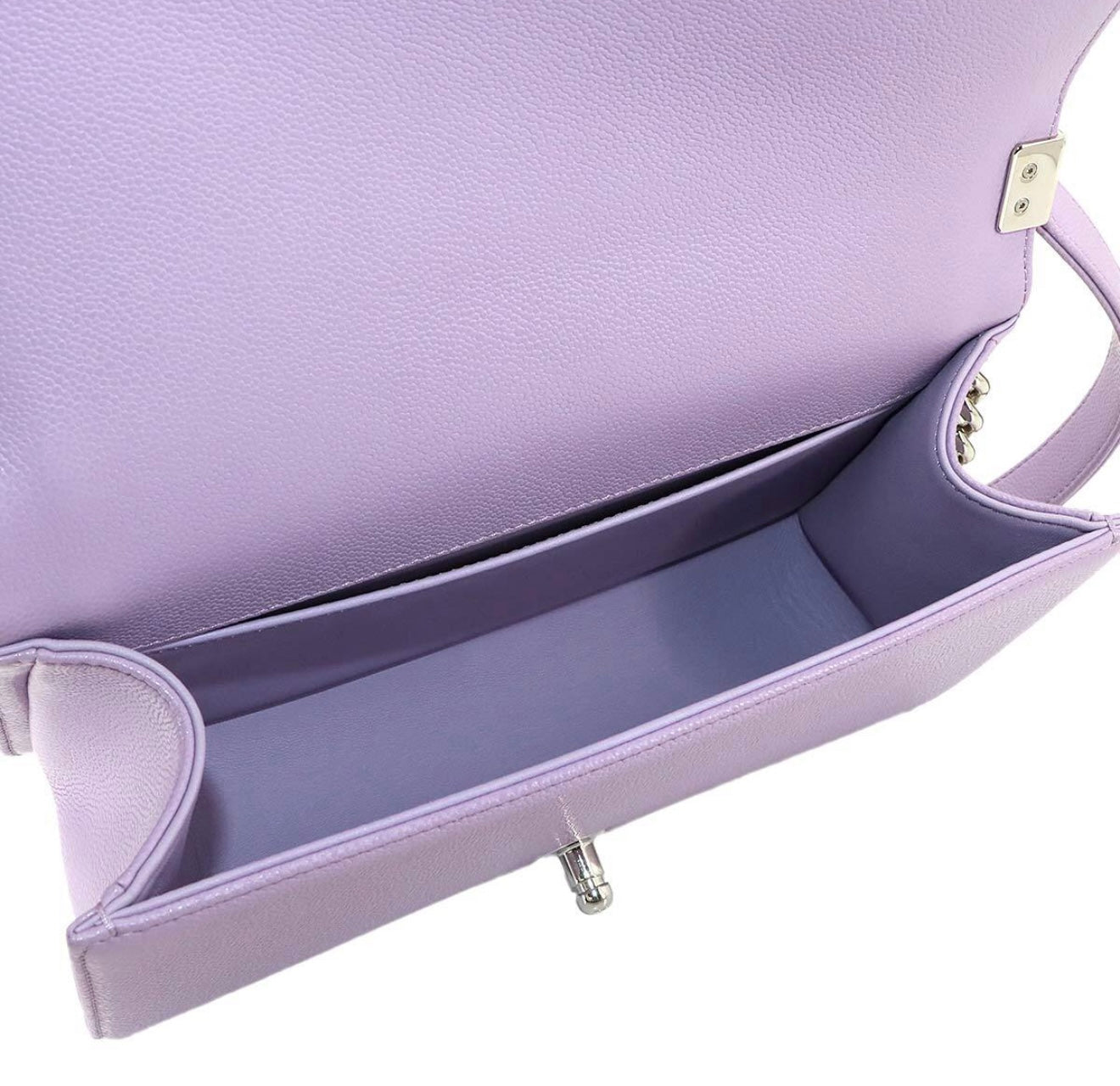 CHANEL Boy Chanel Bag Purple Caviar Skin A67086 – Silver Hardware – Rare Exhibition-Quality Shoulder Bag