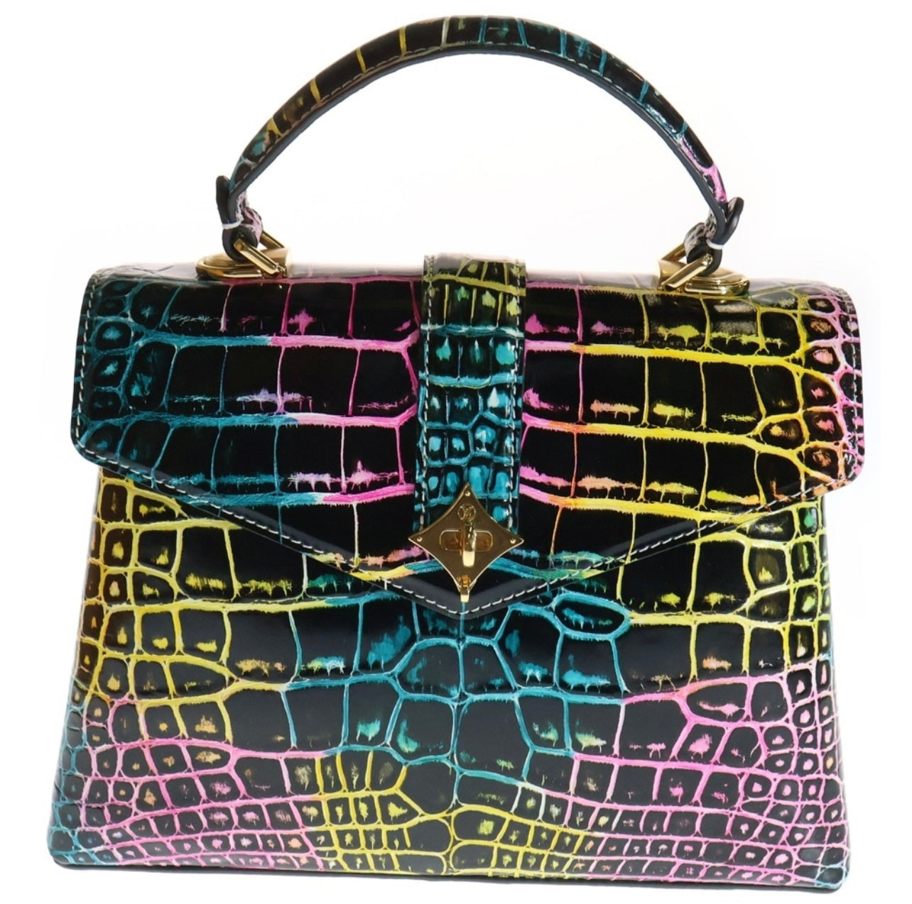 Louis Vuitton Exotic Crocodile Rose Devant Tote Crossbody N80849 — Multicolor Rare Collector Bag France