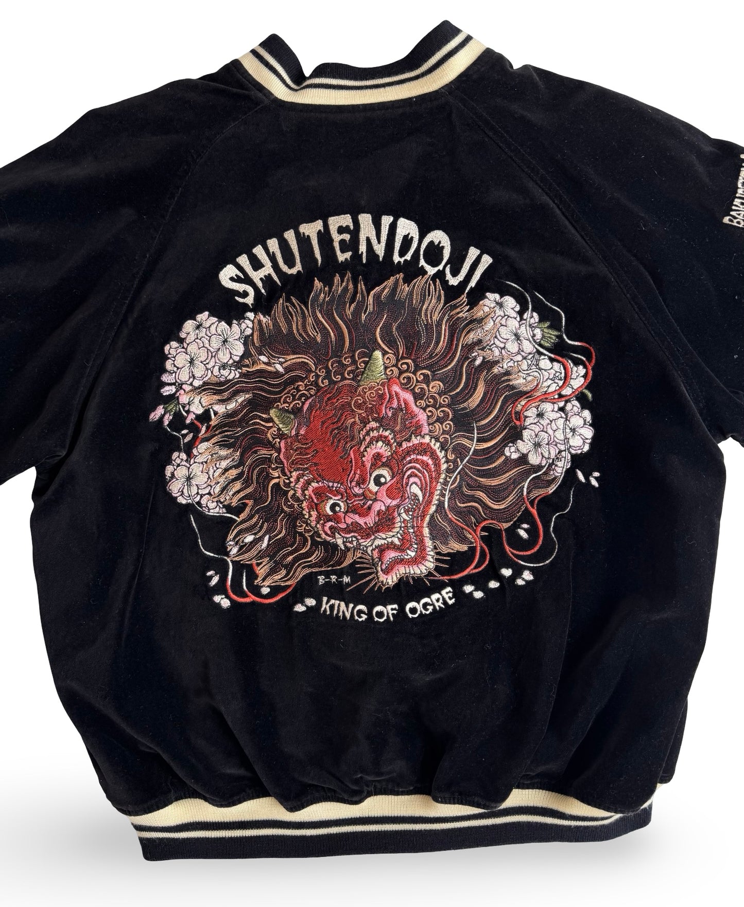 Tedman ×Tedman Clothing Efu-Shokai BRM Shuten-Dōji “King of Ogre” Reversible Velvet Sukajan (Ryūtaro Red Reverse)