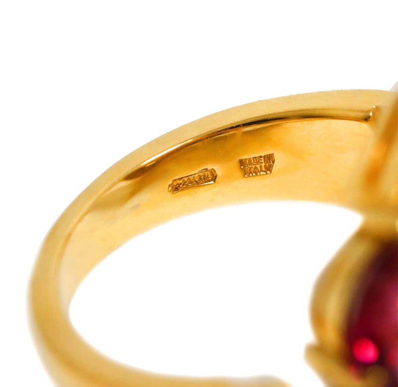 BVLGARI Astrale Shield Design Ring K18YG Multicolor Gemstones & Diamonds – Size JP10 (US5.25)