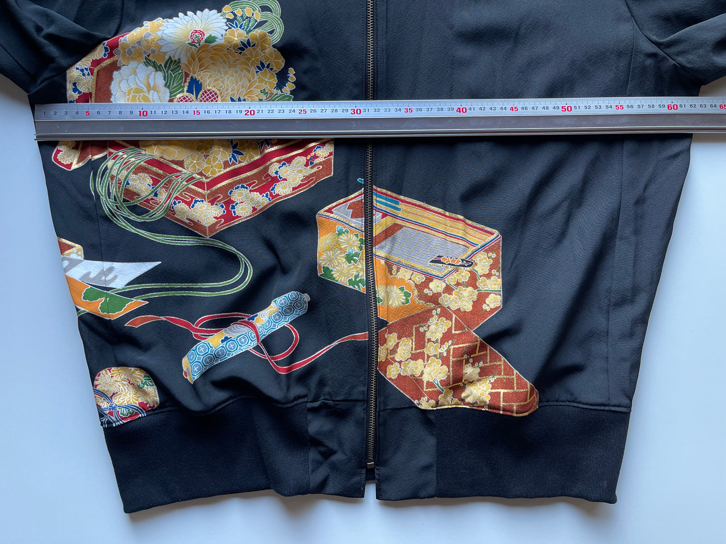 Vintage Japanese Kimono Remake Bomber Jacket | Black Wagara Floral Jacket | Handmade Upcycled Obi Textile | One-of-a-Kind Japanese Artwear