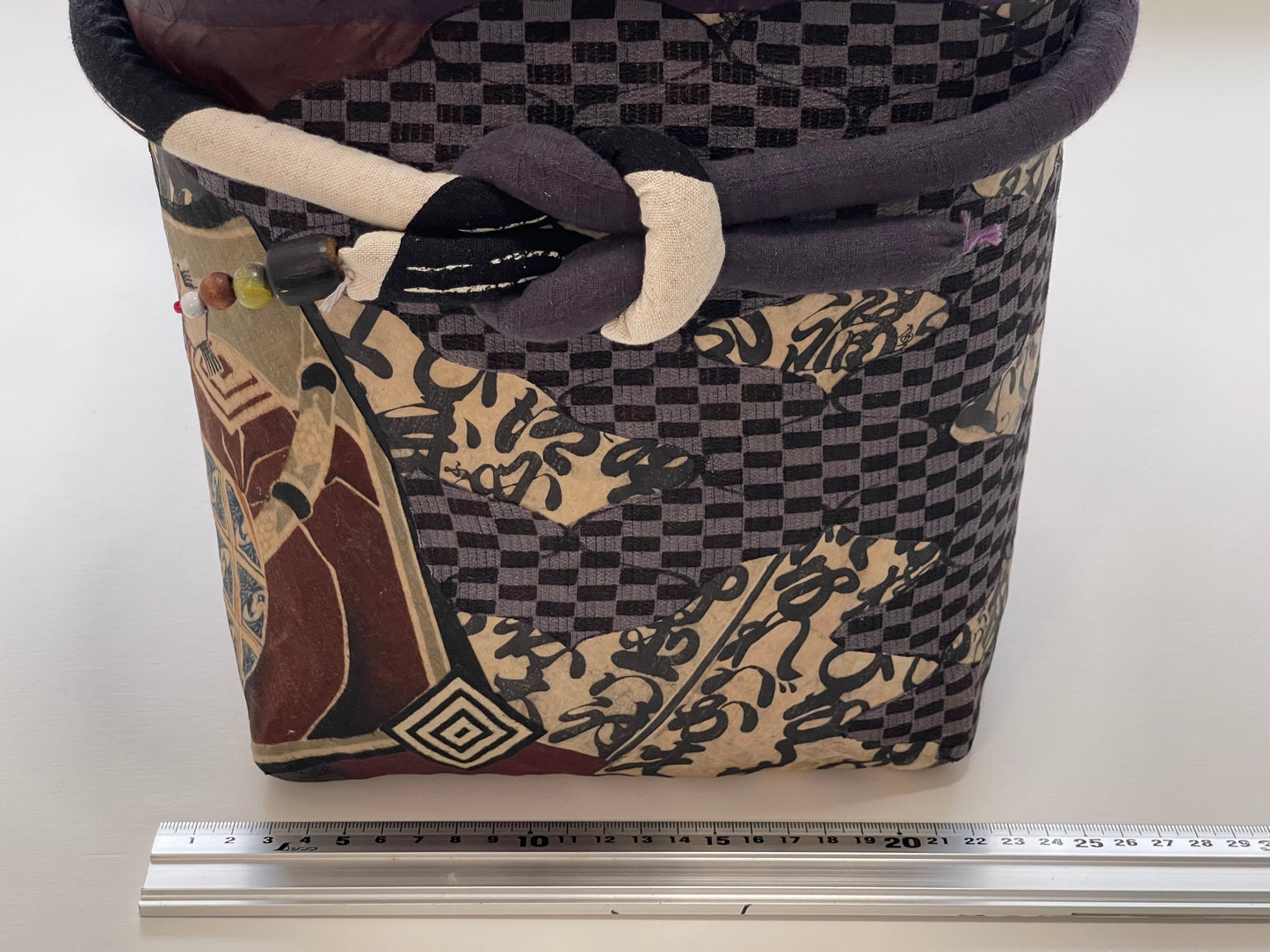 Handmade Japanese Kago Bag Ukiyoe Design