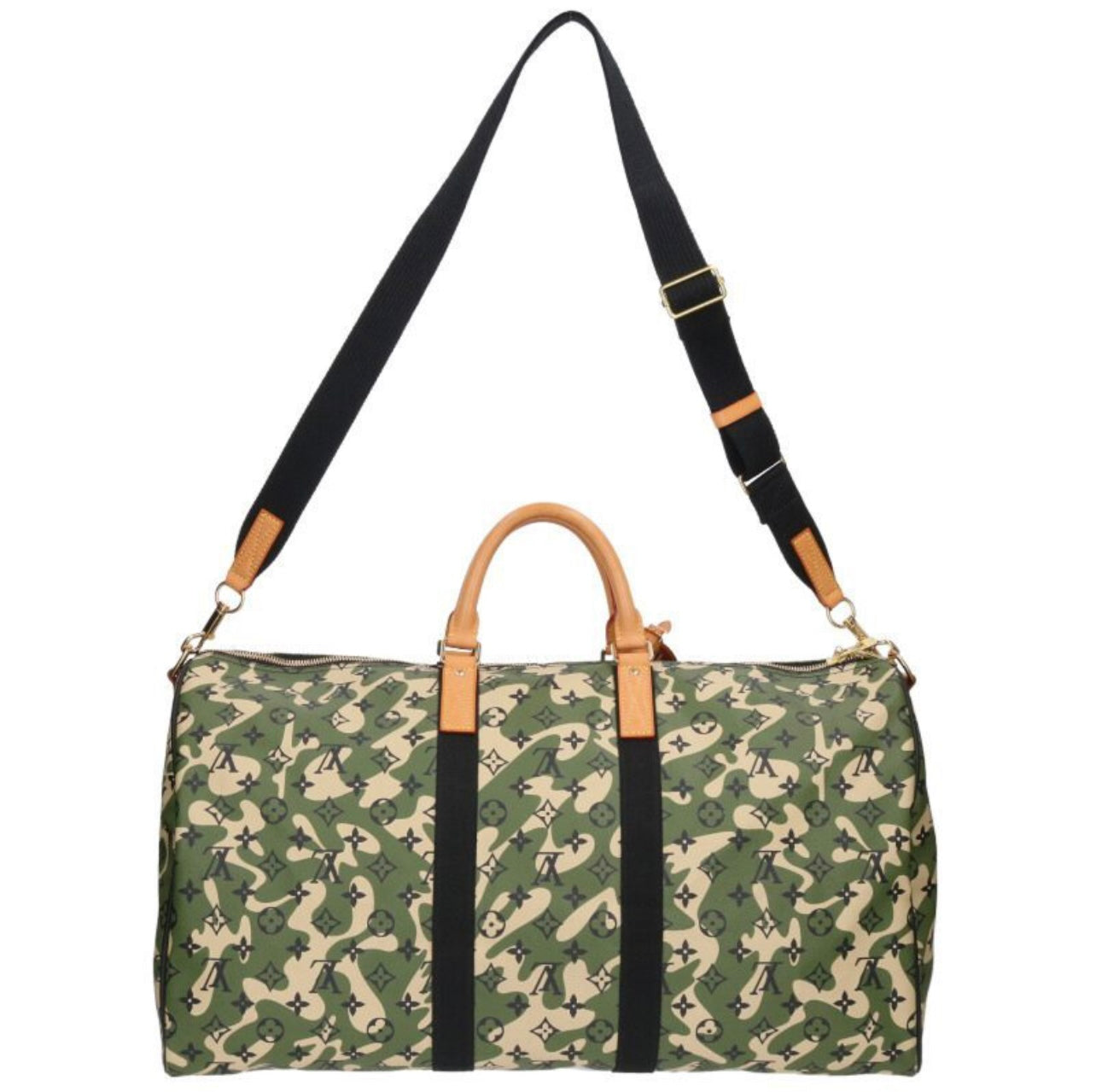 Louis Vuitton Murakami Monogramouflage Keepall Bandoulière 55 M95774 Rare LV × Takashi Collaboration Boston Bag