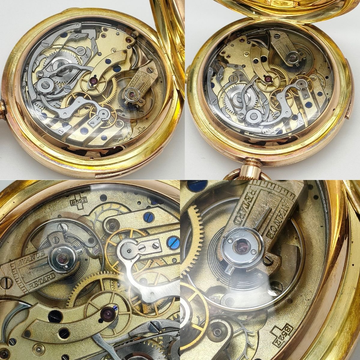 1864 14K Gold Antique Minute Repeater Pocket Watch – Automaton Enamel Dial – Mechanical Chime – Manual Wind – Rare Collector Piece