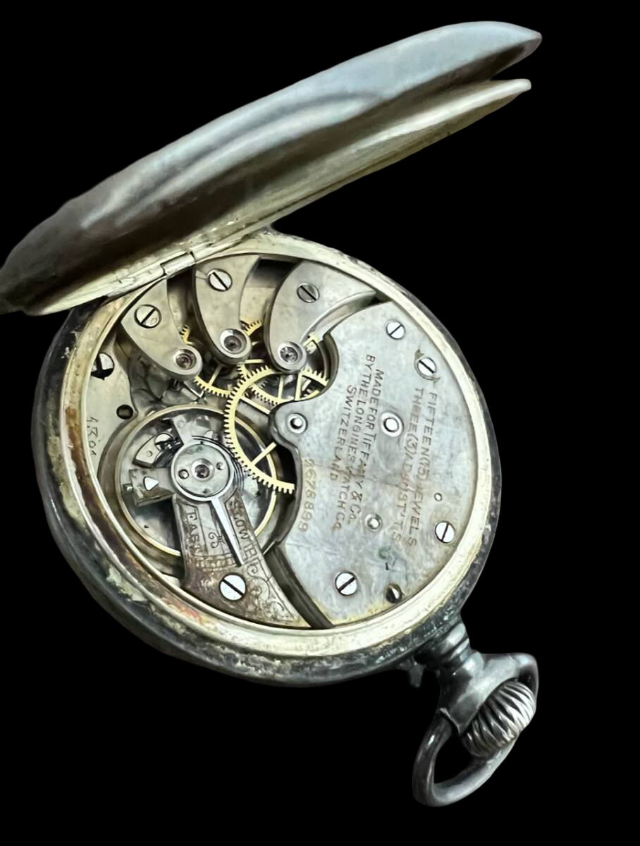1910s Antique Tiffany Pocket Watch Silver Watch Longines Vintage Watch Silver Hermes Jewelry Tiffany