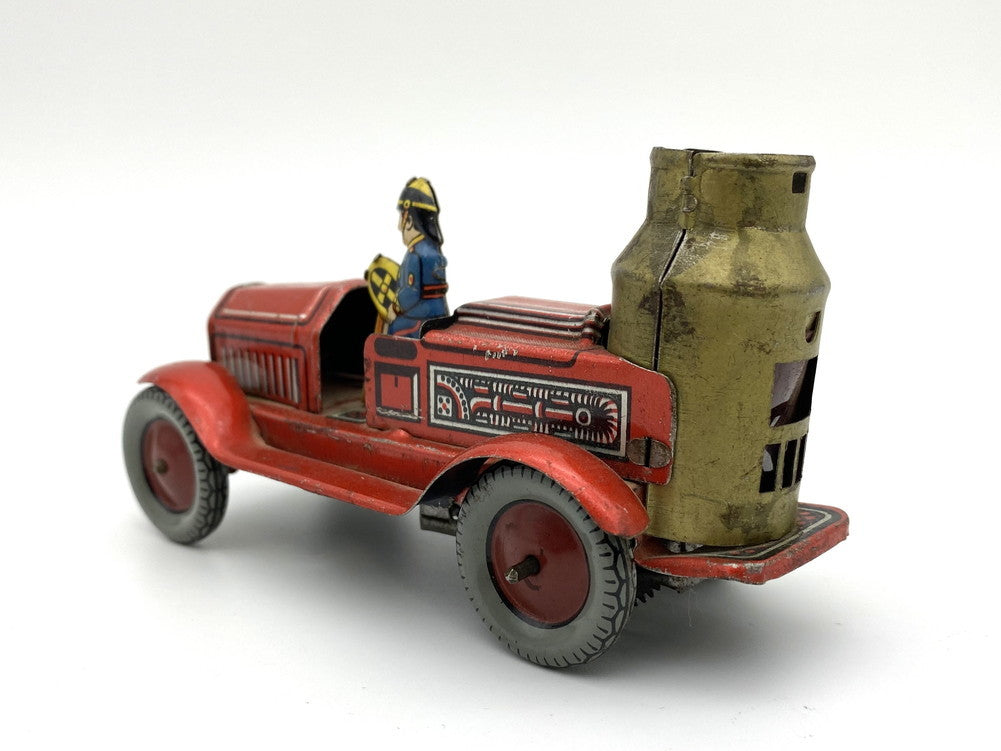 Vintage 1960s TPS Disney Japanese Tin Mounted Cavalryman with Cannon Mechanical Toy Boxed