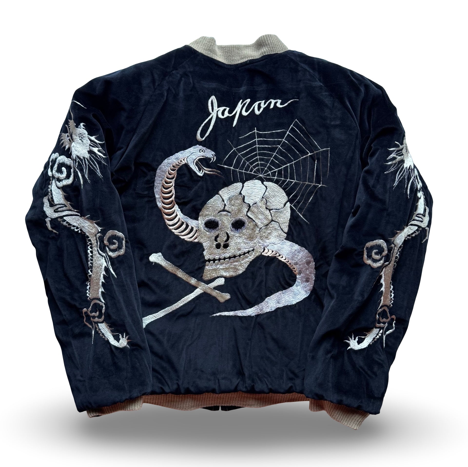 BEAMS Reversible Sukajan – Dragon/Skull & Pagoda Mt. Fuji Jacket