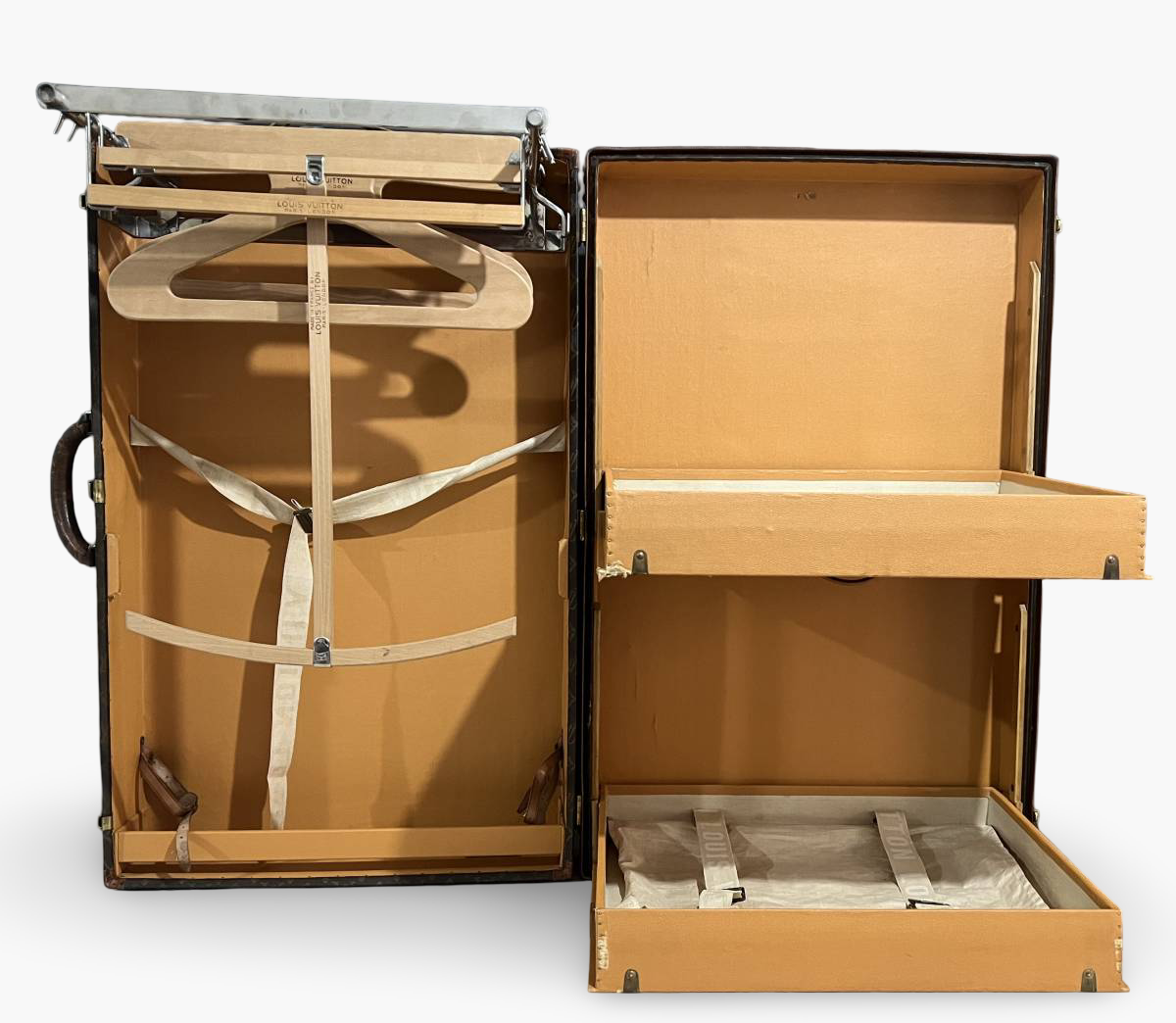 1930s Louis Vuitton Wardrobe Trunk | Antique Monogram Canvas | Pre-War Brass Hardware | Museum-Grade Interior | Rare Collector Piece