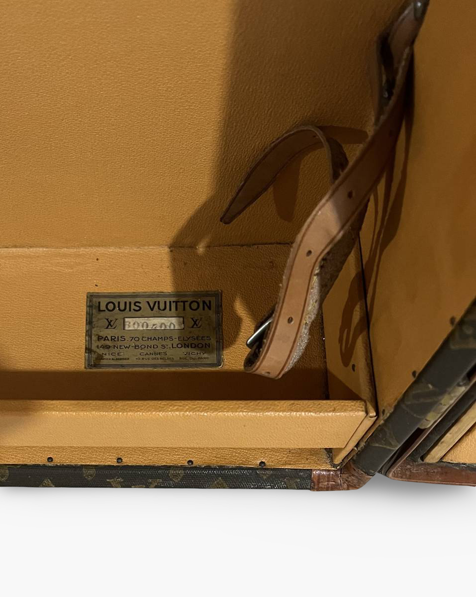 1930s Louis Vuitton Wardrobe Trunk | Antique Monogram Canvas | Pre-War Brass Hardware | Museum-Grade Interior | Rare Collector Piece