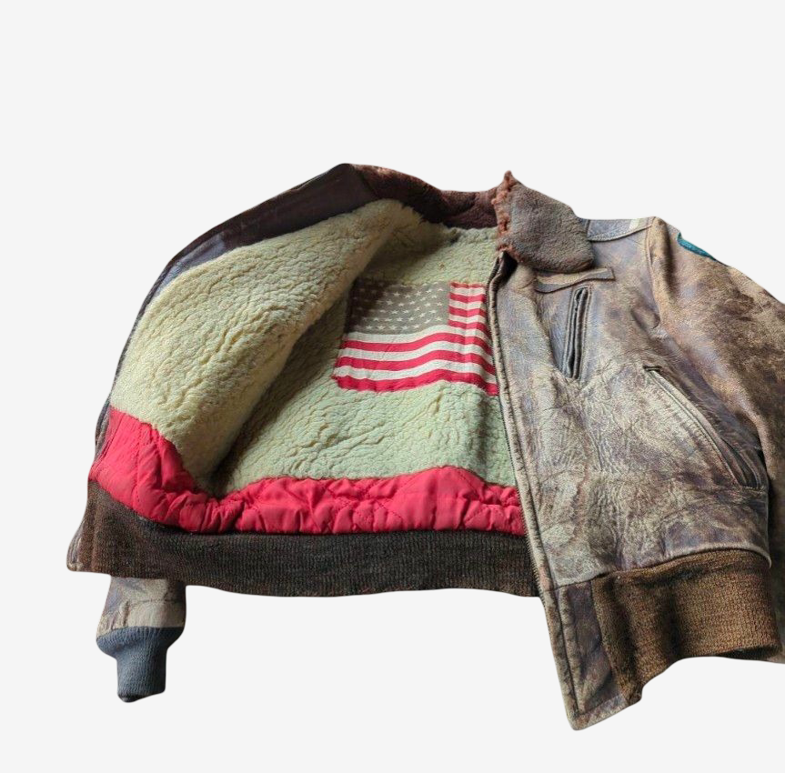 1950s U.S. Navy G-1 Flight Jacket “Hirohito’s Headache” Hand Painted Bugs Bunny Aviation Artifact