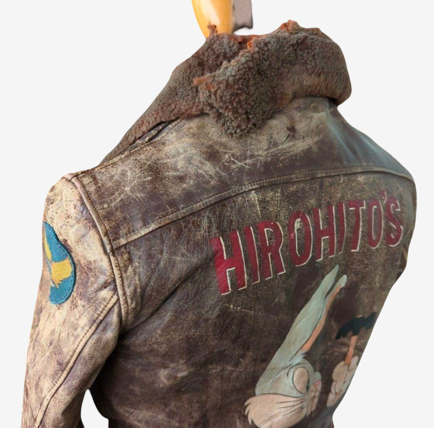 1950s U.S. Navy G-1 Flight Jacket “Hirohito’s Headache” Hand Painted Bugs Bunny Aviation Artifact