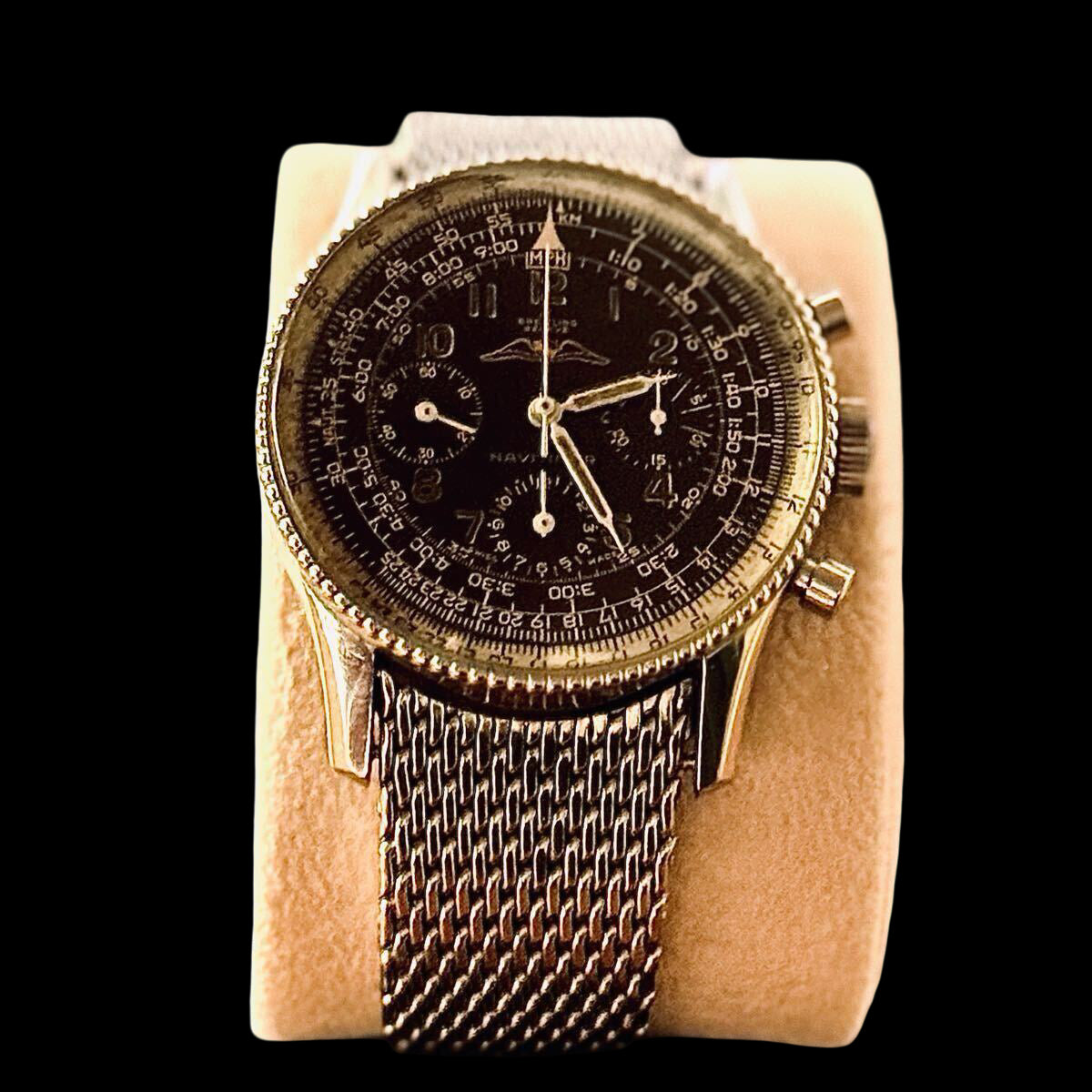 1958 Breitling NAVITIMER AOPA 1st Model ref.806 · Venus178 · Original Gilt Dial · Vintage Collector Investment · Genuine Milanese Bracelet