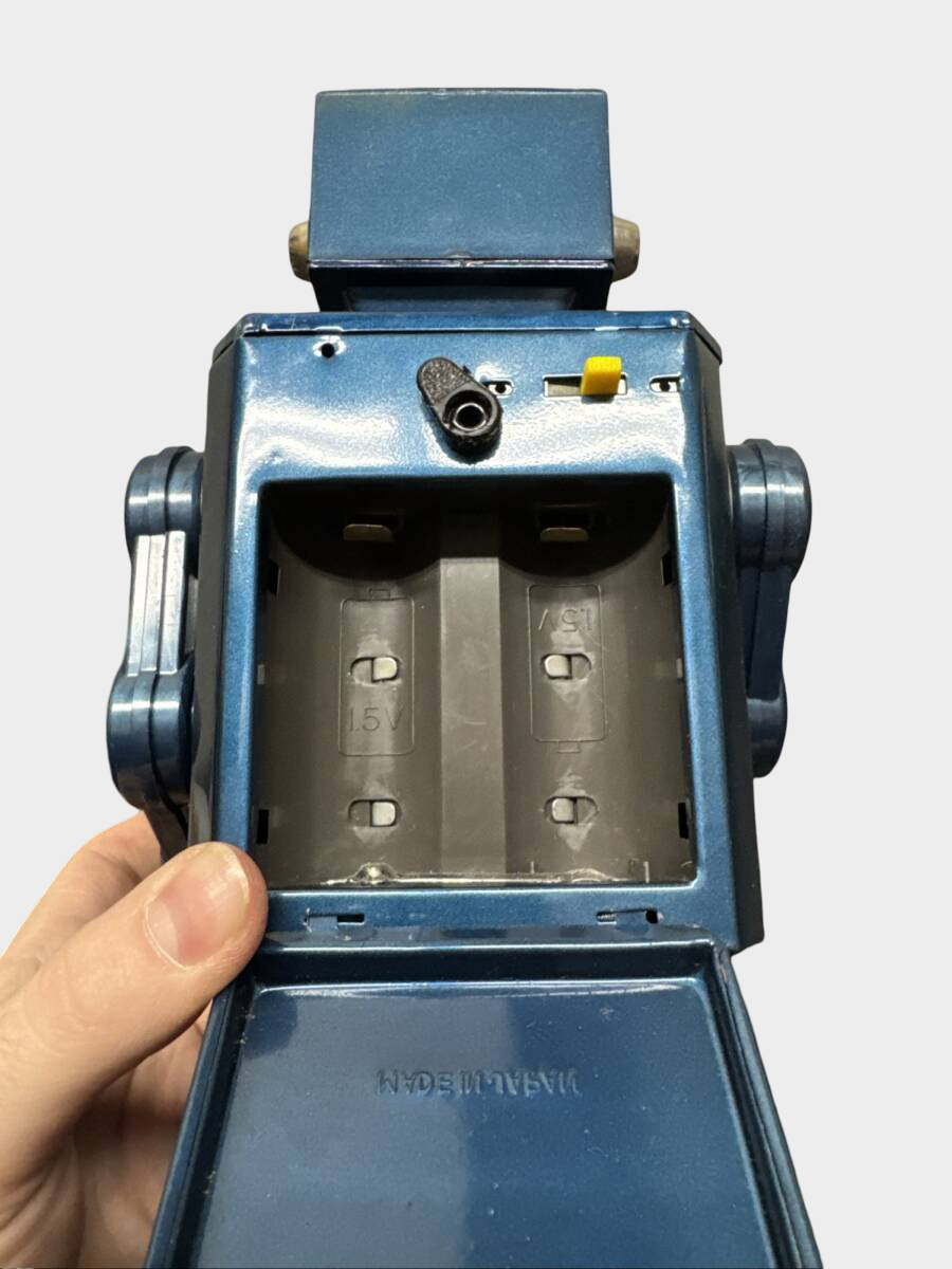 1960s Horikawa Blue Radar TV Robot with Box – Japanese Tin Battery Robot, Working Vintage Icon