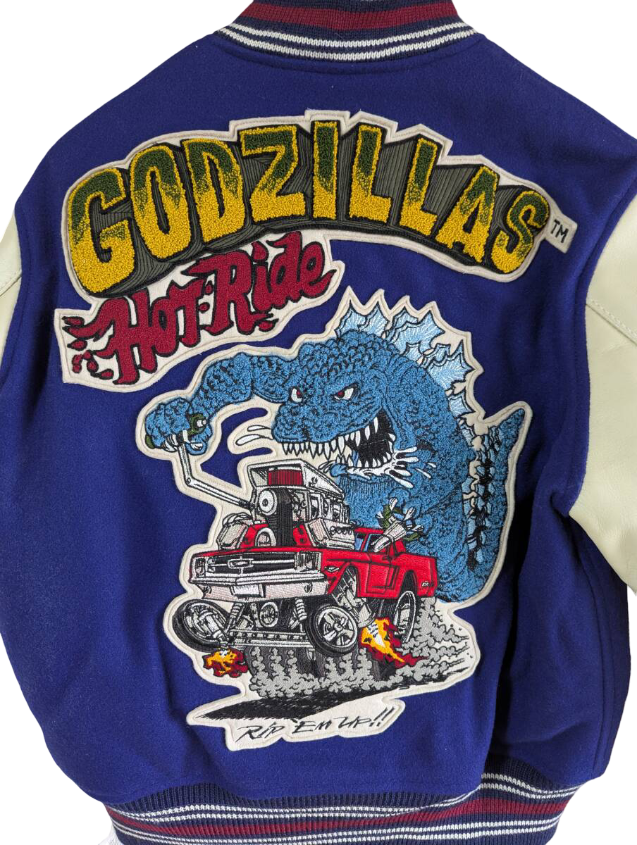 1990s Bouken-Oh | Adventure Series Collaboration: Toho × Eiji Tsuburaya × The Real McCoy’s Godzilla (Kaiju) Stadium Jacket / Souvenir Jacket