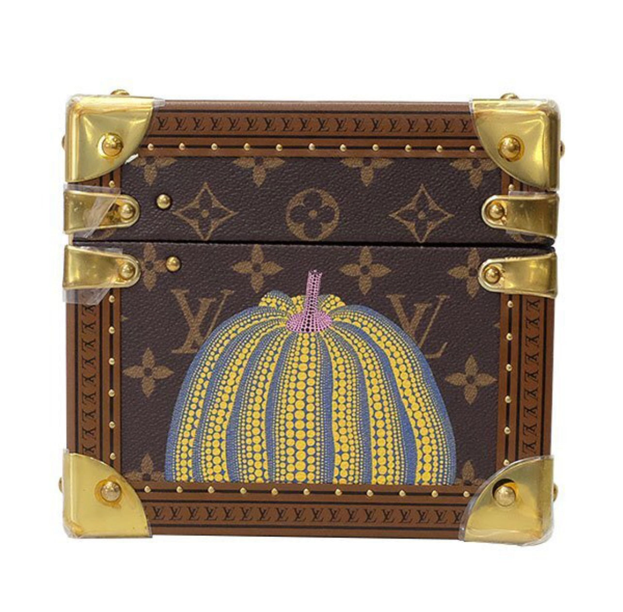 Louis Vuitton × Yayoi Kusama Coffret Accessoires Trunk M10124 Turquoise Pumpkins Limited Edition Monogram Art Collector Case