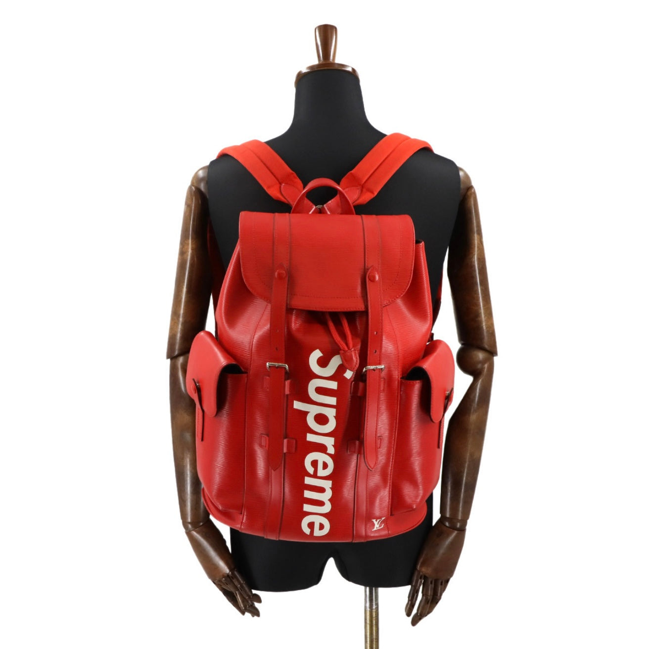 Louis Vuitton × Supreme Epi Christopher PM Backpack Red White M53414 | Limited Edition LV Supreme Collaboration Collector’s Piece