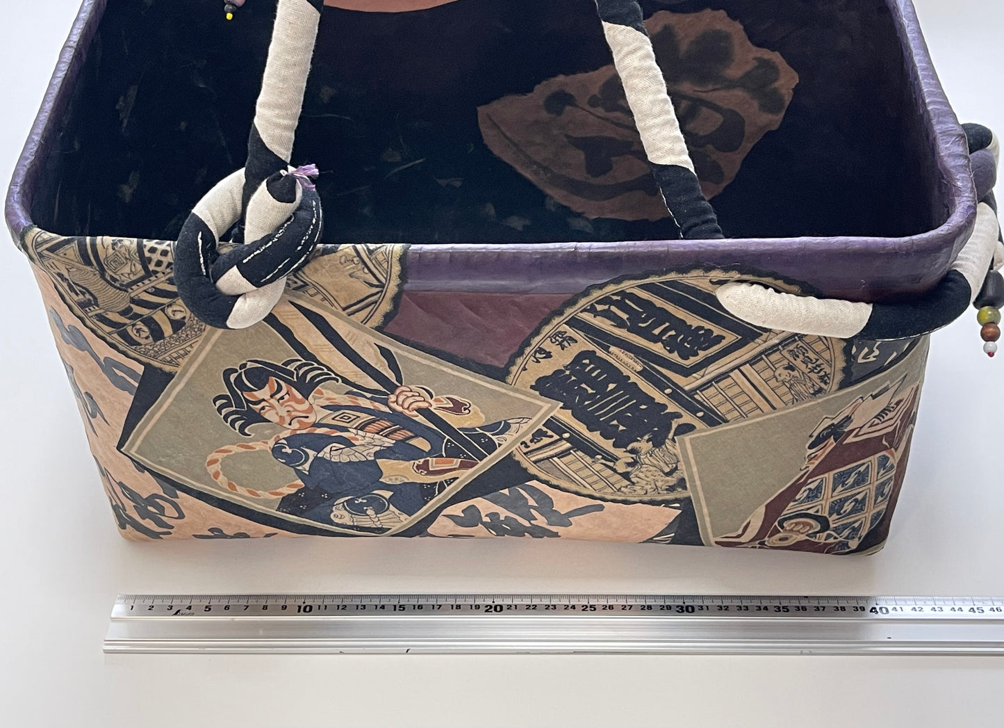 Handmade Japanese Kago Bag Ukiyoe Design