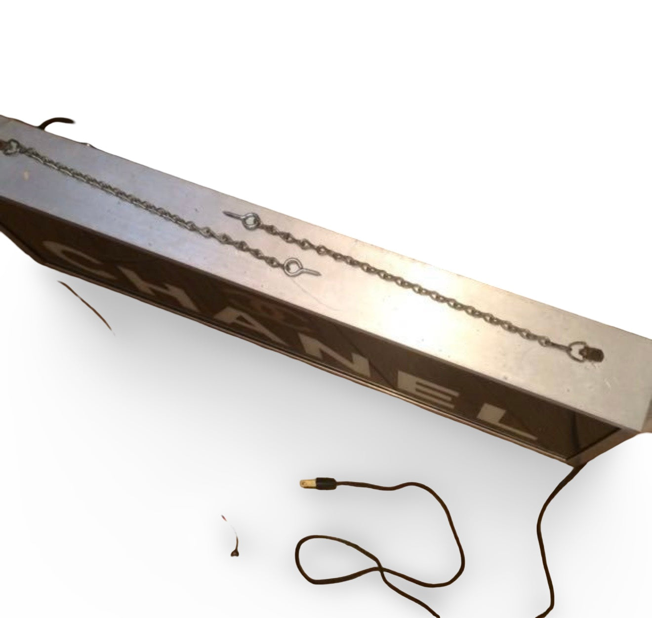 Vintage 1967 CHANEL Store Neon Sign – Authentic Boutique Display Lightbox CC Logo – Rare Collector’s Interior Art