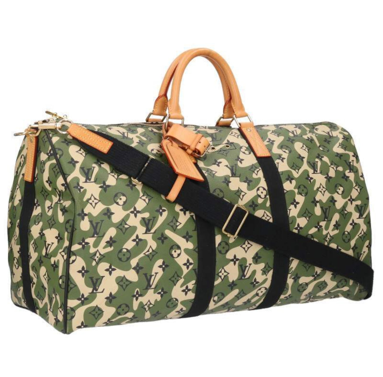 Louis Vuitton Murakami Monogramouflage Keepall Bandoulière 55 M95774 Rare LV × Takashi Collaboration Boston Bag