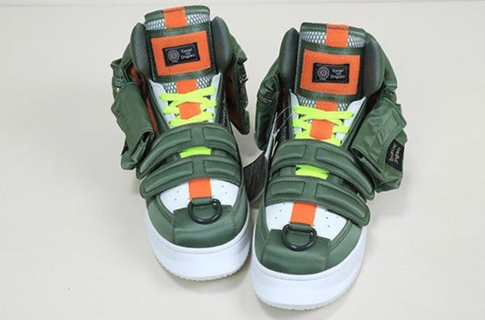 Takashi Murakami × PORTER BS06 T.Z. Original Tanker Boots, Military Green Nylon, Deadstock, Size 28 cm