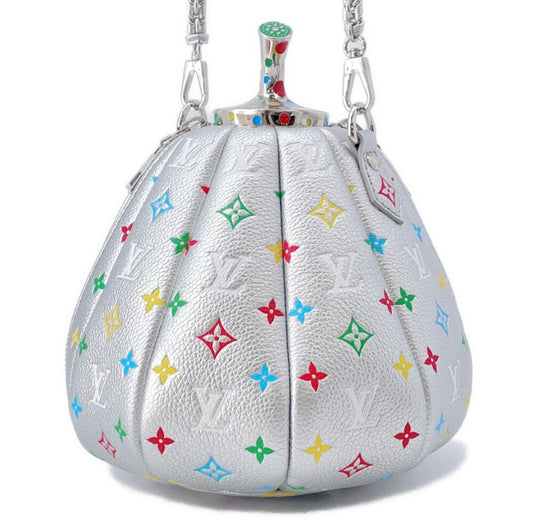 Louis Vuitton × Yayoi Kusama Pumpkin Bag Silver Multicolor M21761 | Rare LV × YK Collector Shoulder Bag Unused Condition