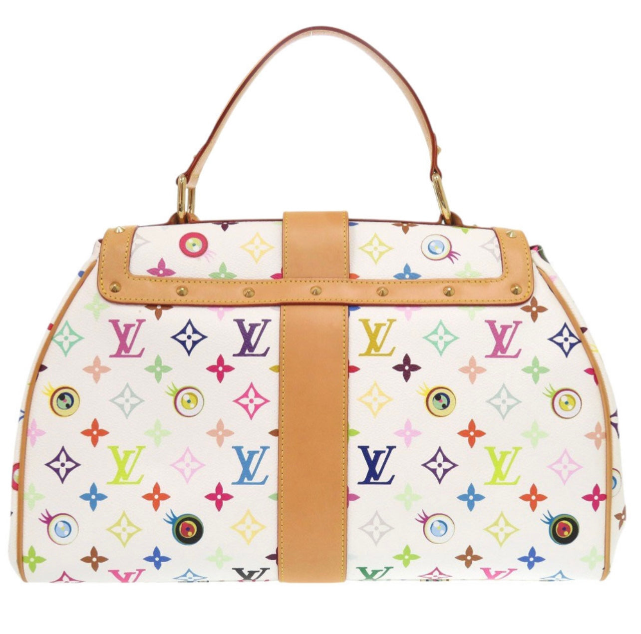 Louis Vuitton × Takashi Murakami Sac Retro GM Eye Love You Multicolor Blanc M92053 (2003) Rare Collector Handbag