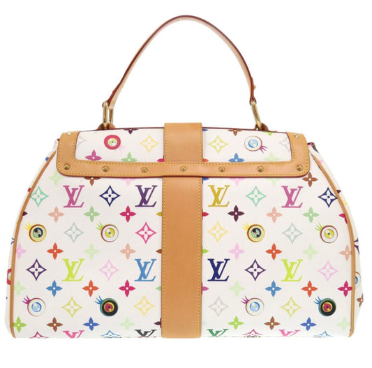 Louis Vuitton × Takashi Murakami Sac Retro GM Eye Love You Multicolor Blanc M92053 (2003) Rare Collector Handbag