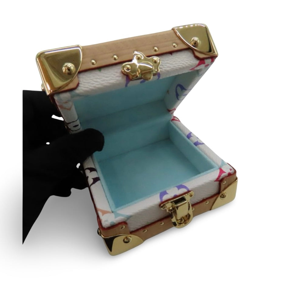 Rare Louis Vuitton × Takashi Murakami Monogram Multicolor “Pyramid Trunk Luggage Set” – M13126