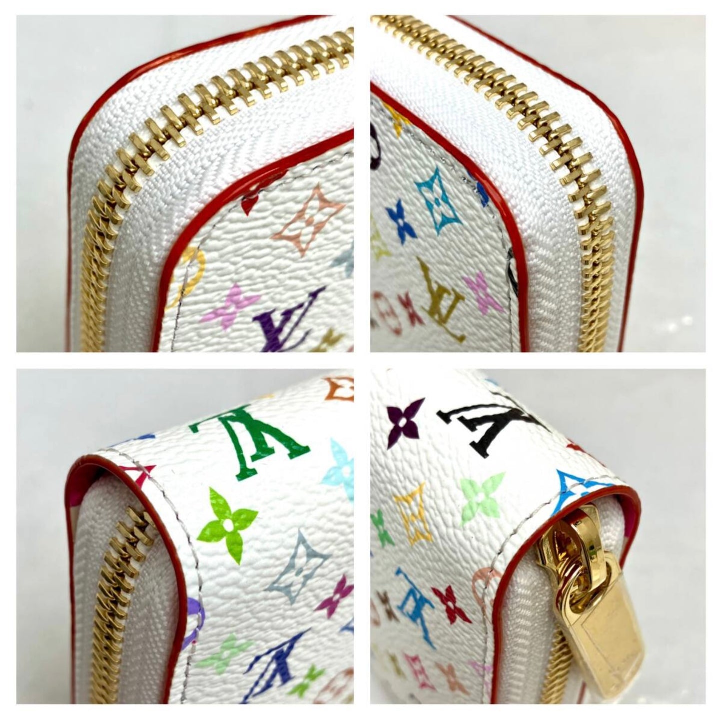 Louis Vuitton × Takashi Murakami Multicolor Zippy Wallet White M13922 Japan Limited | LV × TM Collaboration Collectible Long Wallet