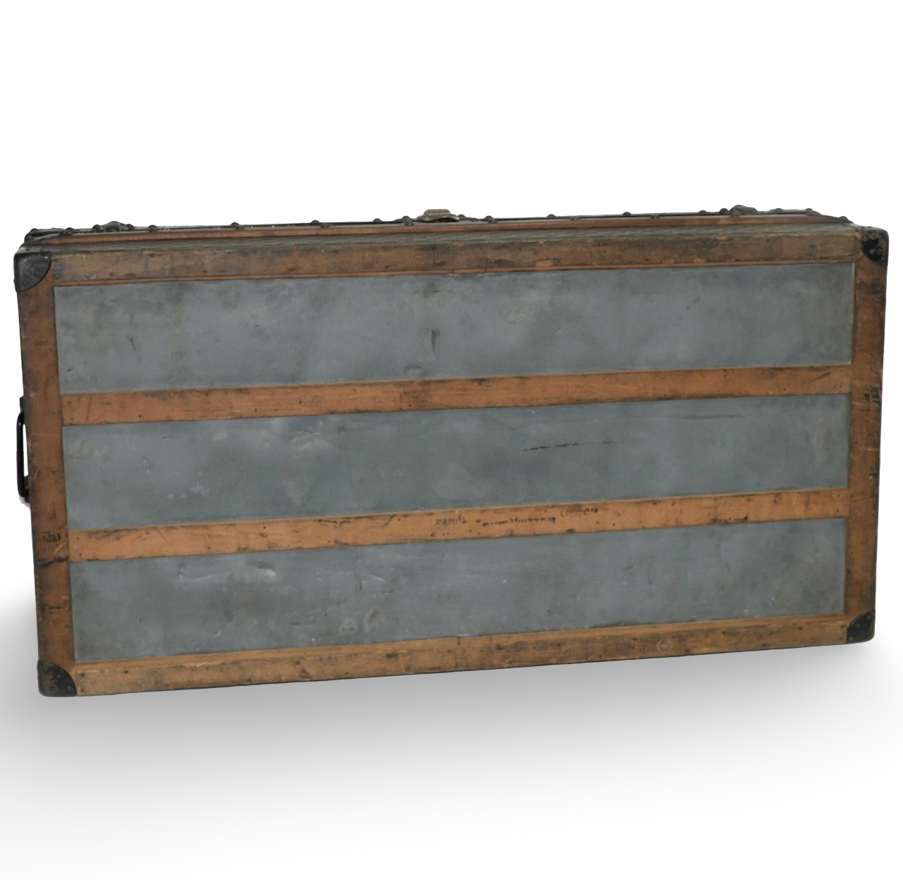 Louis Vuitton 1888–1900 Antique Damier Malle Courrier Trunk | Rare Early LV Travel Chest | Original Hardware & Initials T.M.