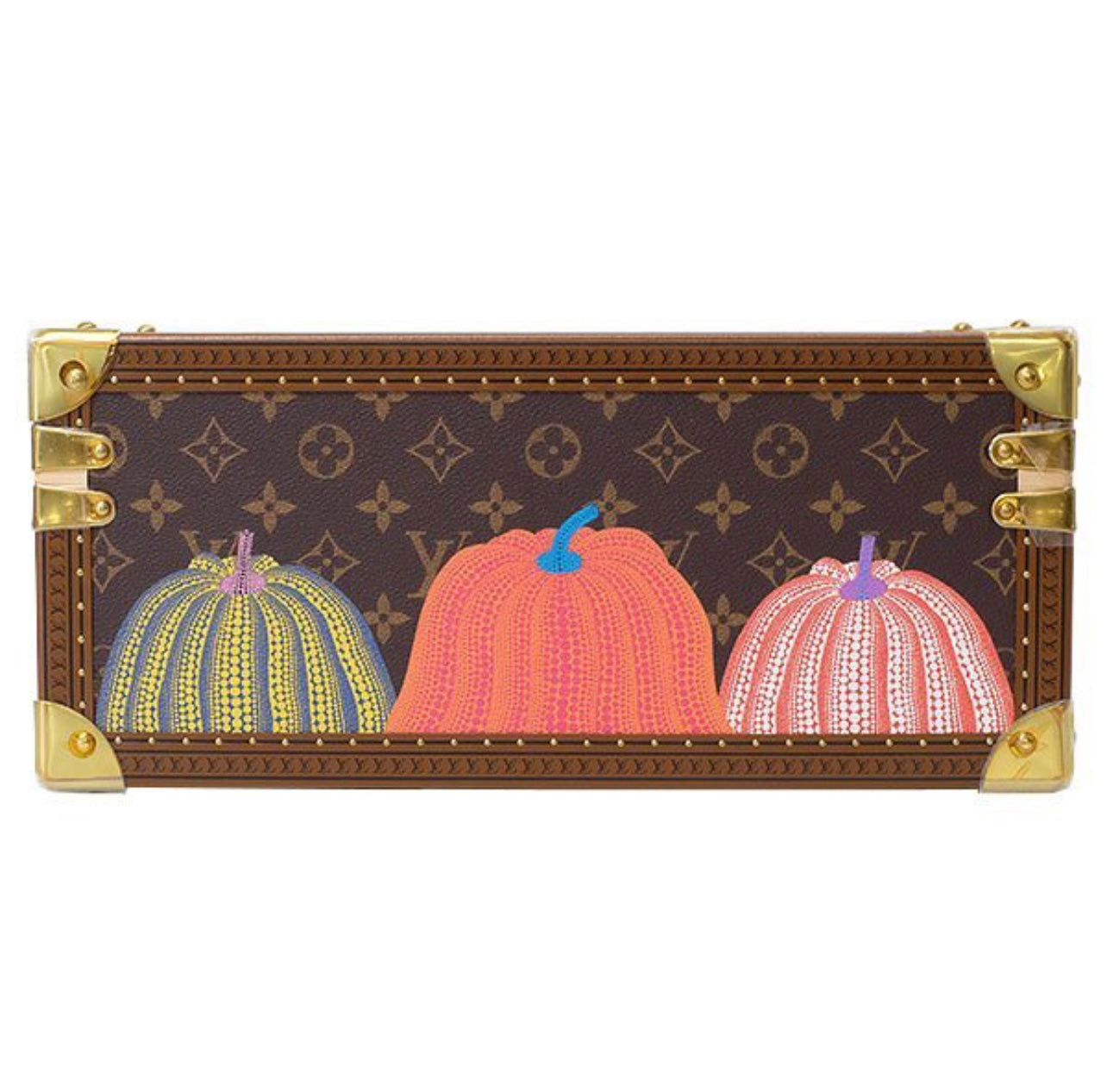 Louis Vuitton × Yayoi Kusama Coffret Accessoires Trunk M10124 Turquoise Pumpkins Limited Edition Monogram Art Collector Case
