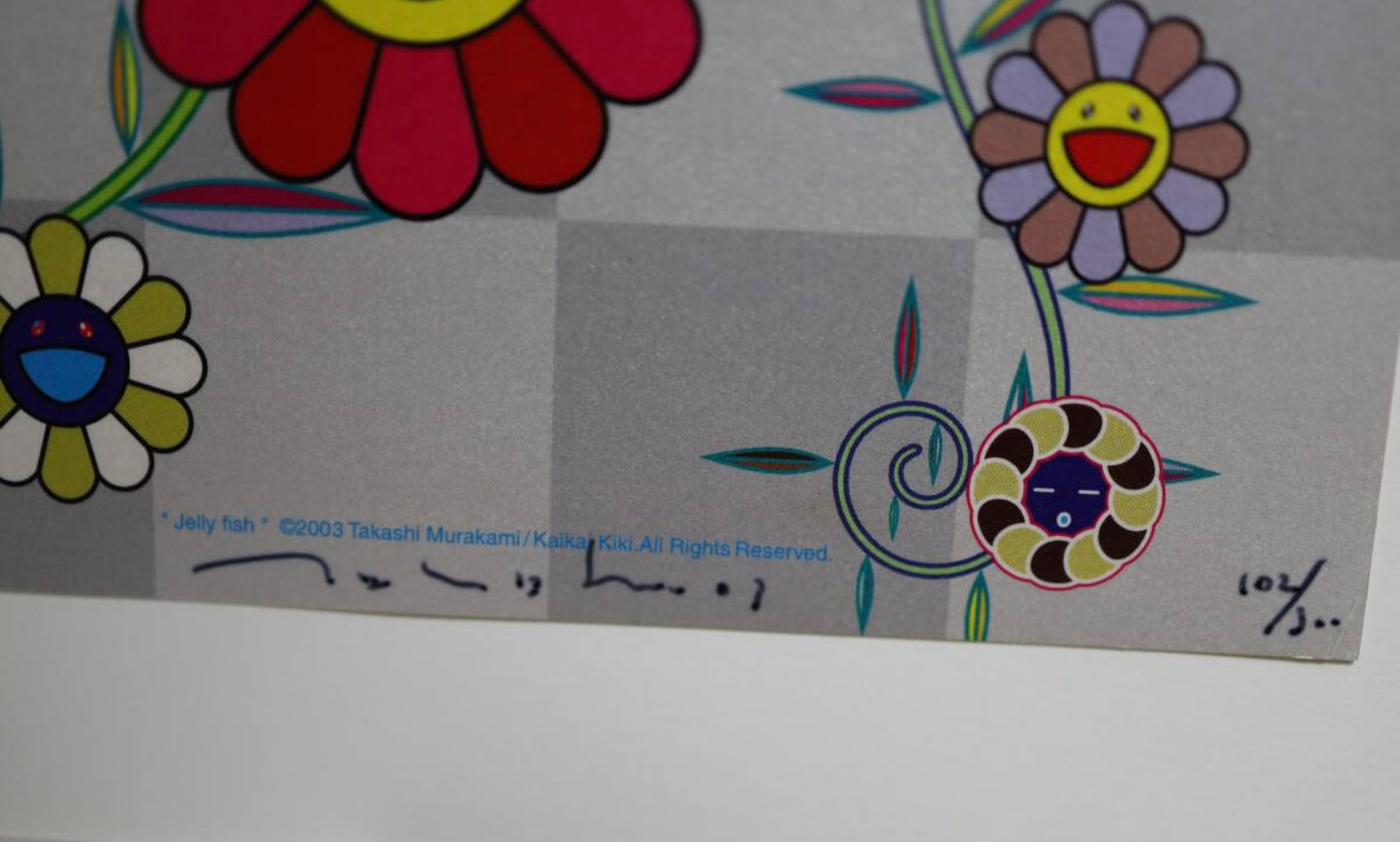 Takashi Murakami “Jellyfish” 2003 Offset Lithograph Limited 300 Kaikai Kiki Framed Artwork Superflat Print