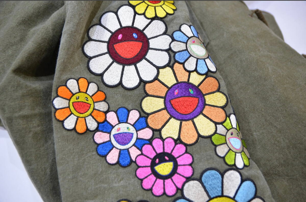 READYMADE × Takashi Murakami Flower Mods Coat – Limited Edition Hand-Embroidered Military Artwear Jacket (Unisex Mods Coat)