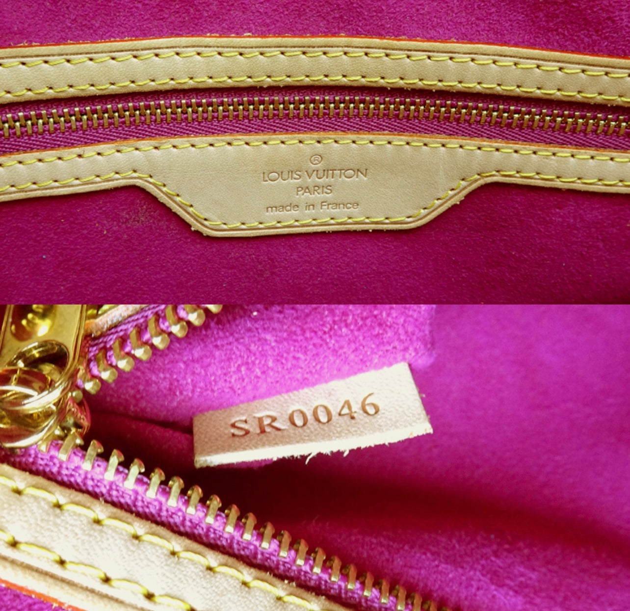 Louis Vuitton 2006 Limited Edition Bucket Fringe M40109 White Multicolor Tote + Pouch Set | Rare Monogram Vernis Fringe Bag