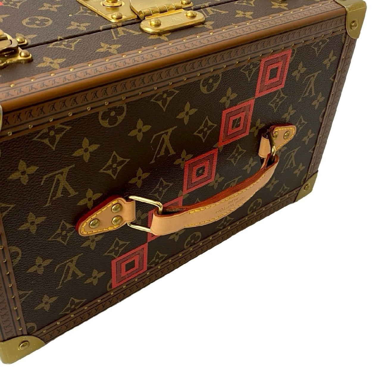 Louis Vuitton Monogram × Ichikawa Ebizō Faure Machine Makeup Trunk 2004 Set | Collector Hard Case Vanity Kabuki Red Crest LV Trunk
