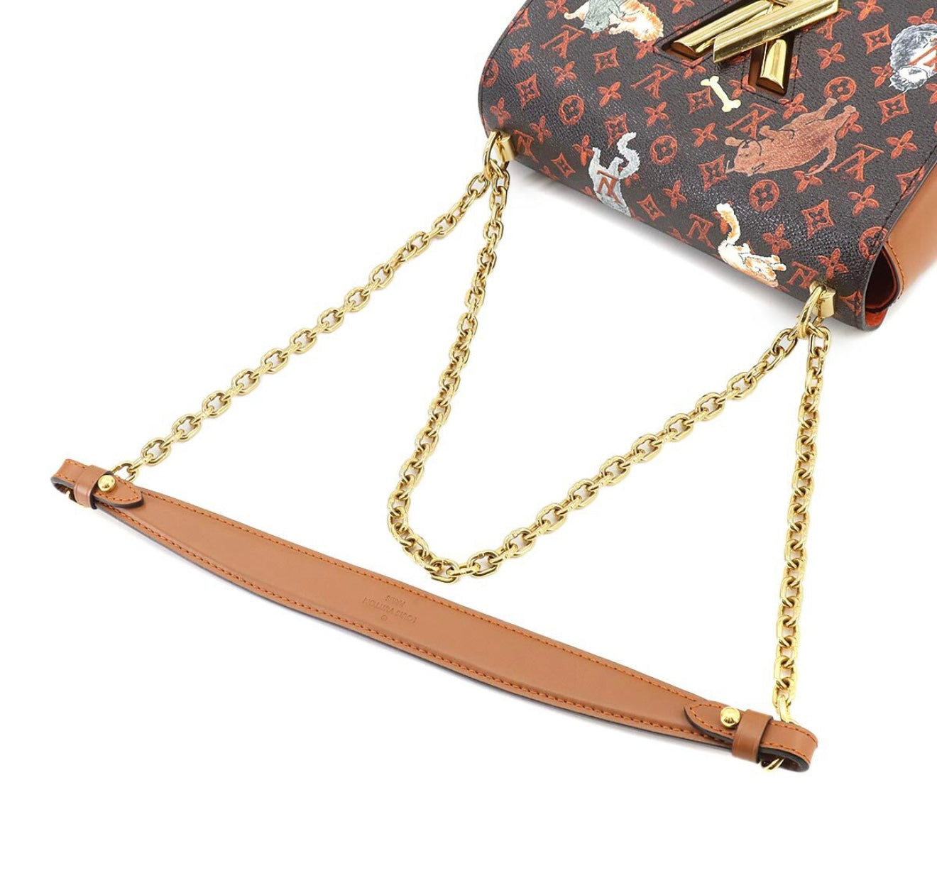 Louis Vuitton × Grace Coddington Catogram Twist MM Chain Shoulder Bag M44408 – Limited Edition Monogram Catogram Canvas