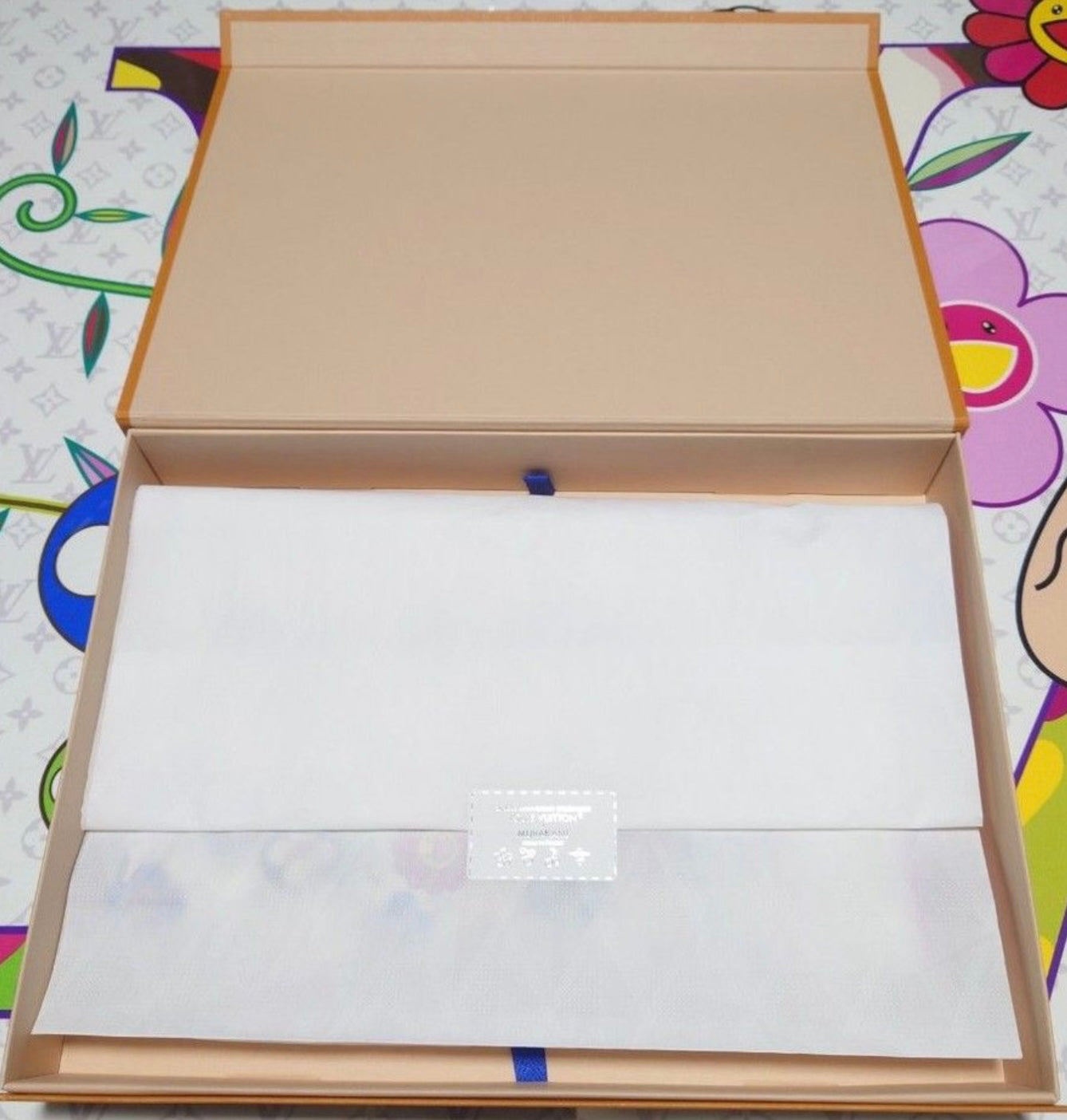 LV × Takashi Murakami Super-Flat Shawl M96080 – Archive Multicolor Flower Art Scarf 135cm | Louis Vuitton × TM Limited Edition