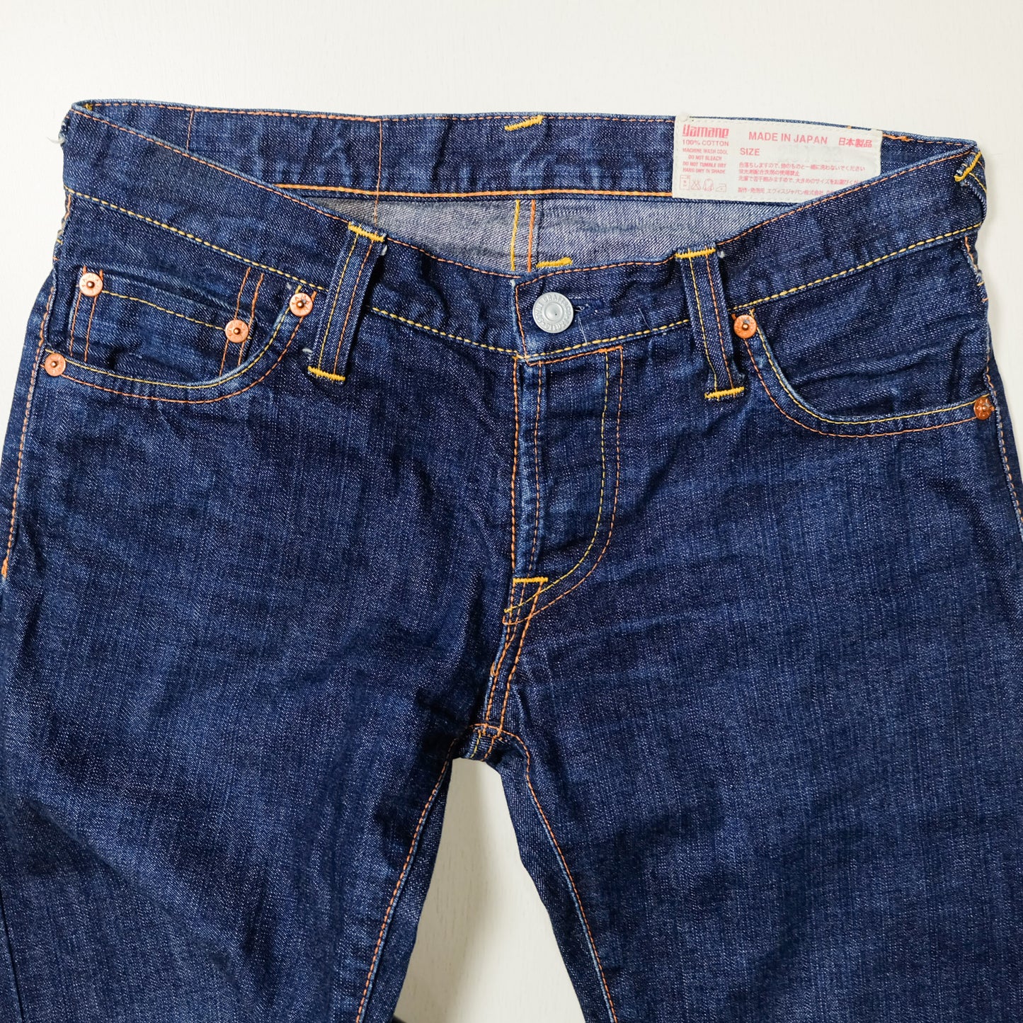 Vintage EVISU Yamane No.2 Selvedge Denim Jeans | White Seagull Gull Print | Made in Japan | W33