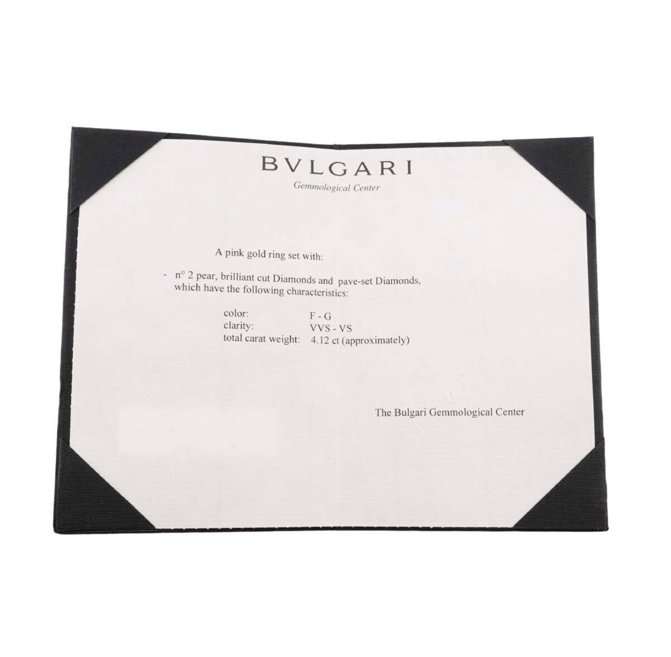 BVLGARI Serpenti Viper Ring K18 Pink Gold Full Diamond Pavé 4.12ct F–G VVS–VS Size ML with Certificates