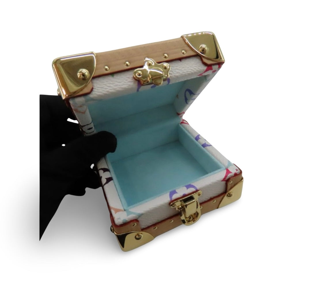 Rare Louis Vuitton × Takashi Murakami Monogram Multicolor “Pyramid Trunk Luggage Set” – M13126