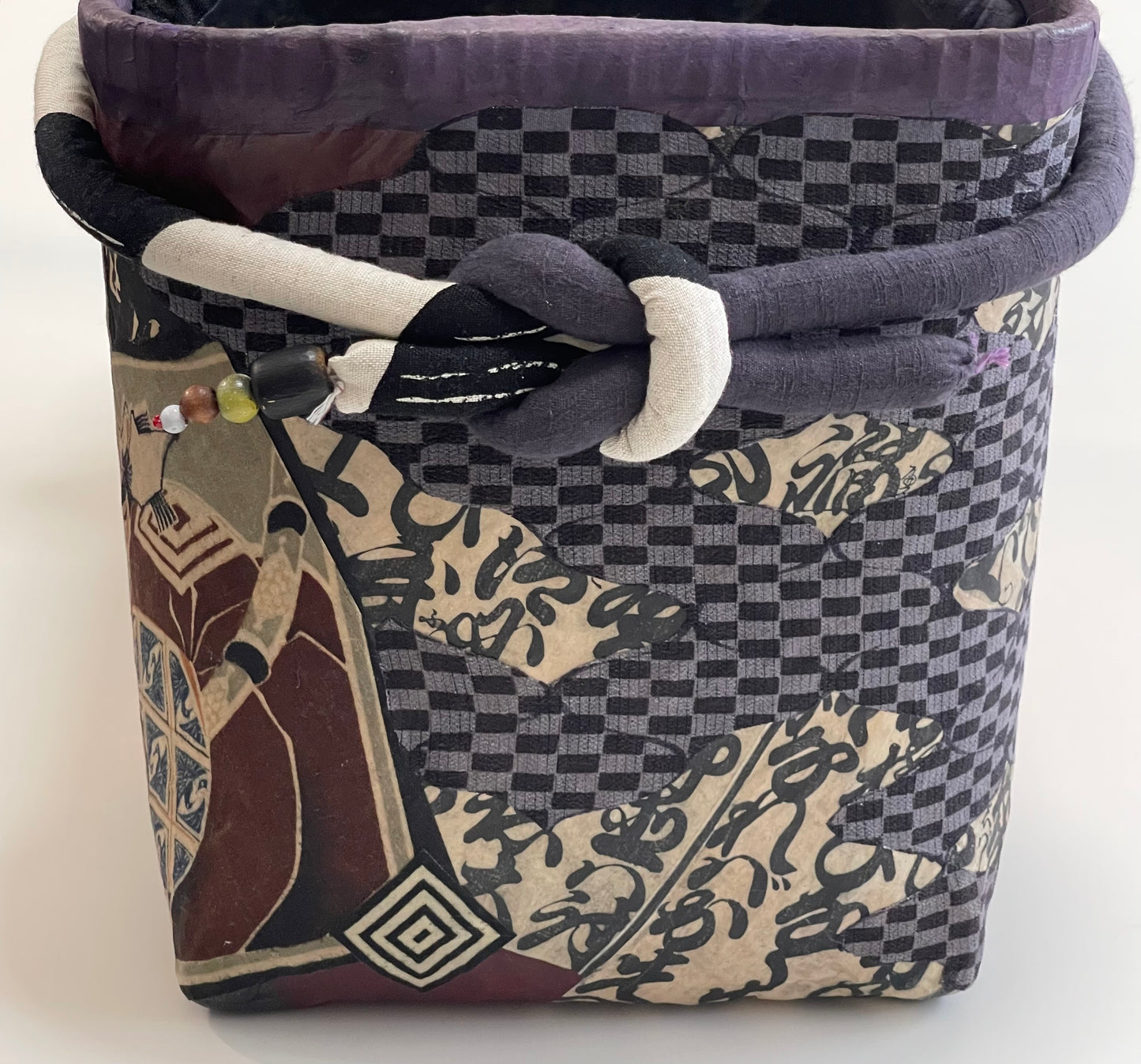 Handmade Japanese Kago Bag Ukiyoe Design