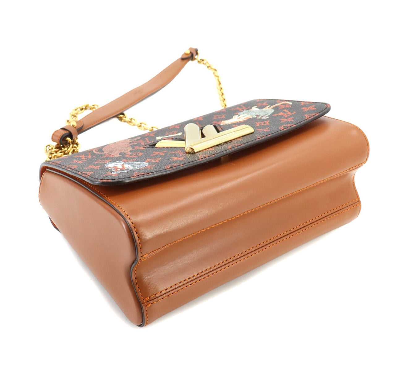 Louis Vuitton × Grace Coddington Catogram Twist MM Chain Shoulder Bag M44408 – Limited Edition Monogram Catogram Canvas