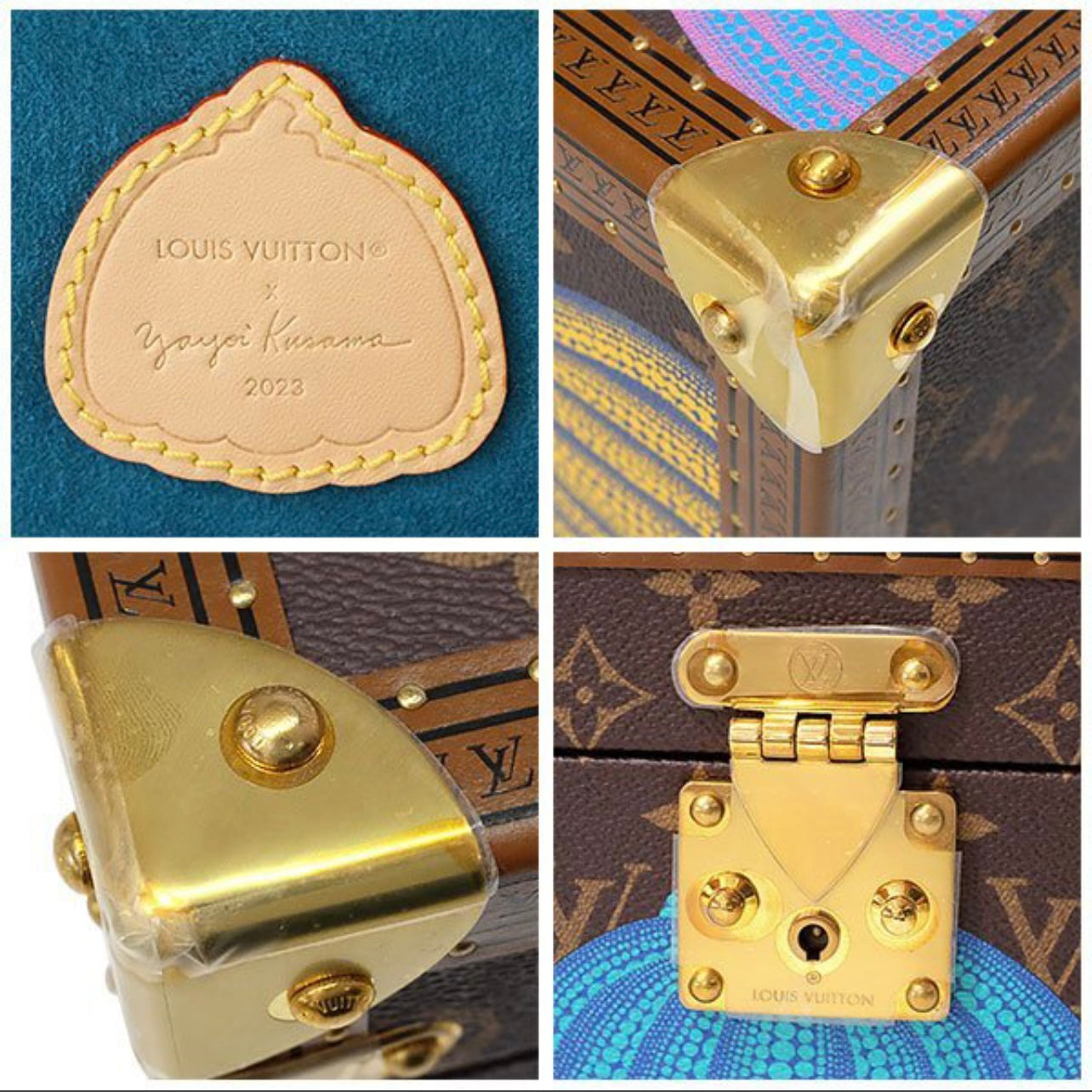 Louis Vuitton × Yayoi Kusama Coffret Accessoires Trunk M10124 Turquoise Pumpkins Limited Edition Monogram Art Collector Case