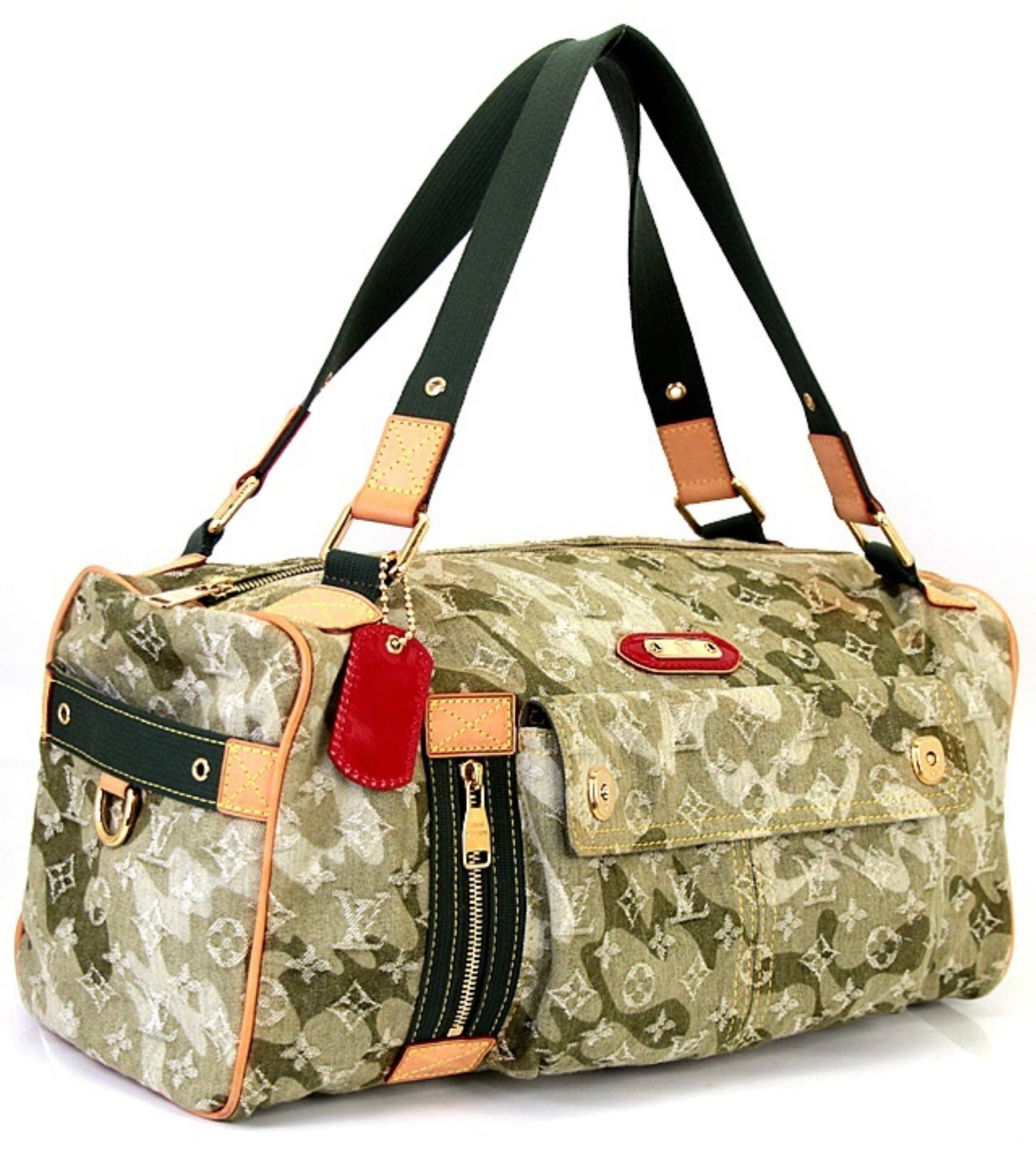 Louis Vuitton × Takashi Murakami Monogramouflage Mini Boston Bag 2008 Marc Jacobs M95771 | Limited Edition LV Camo Speedy Style Handbag