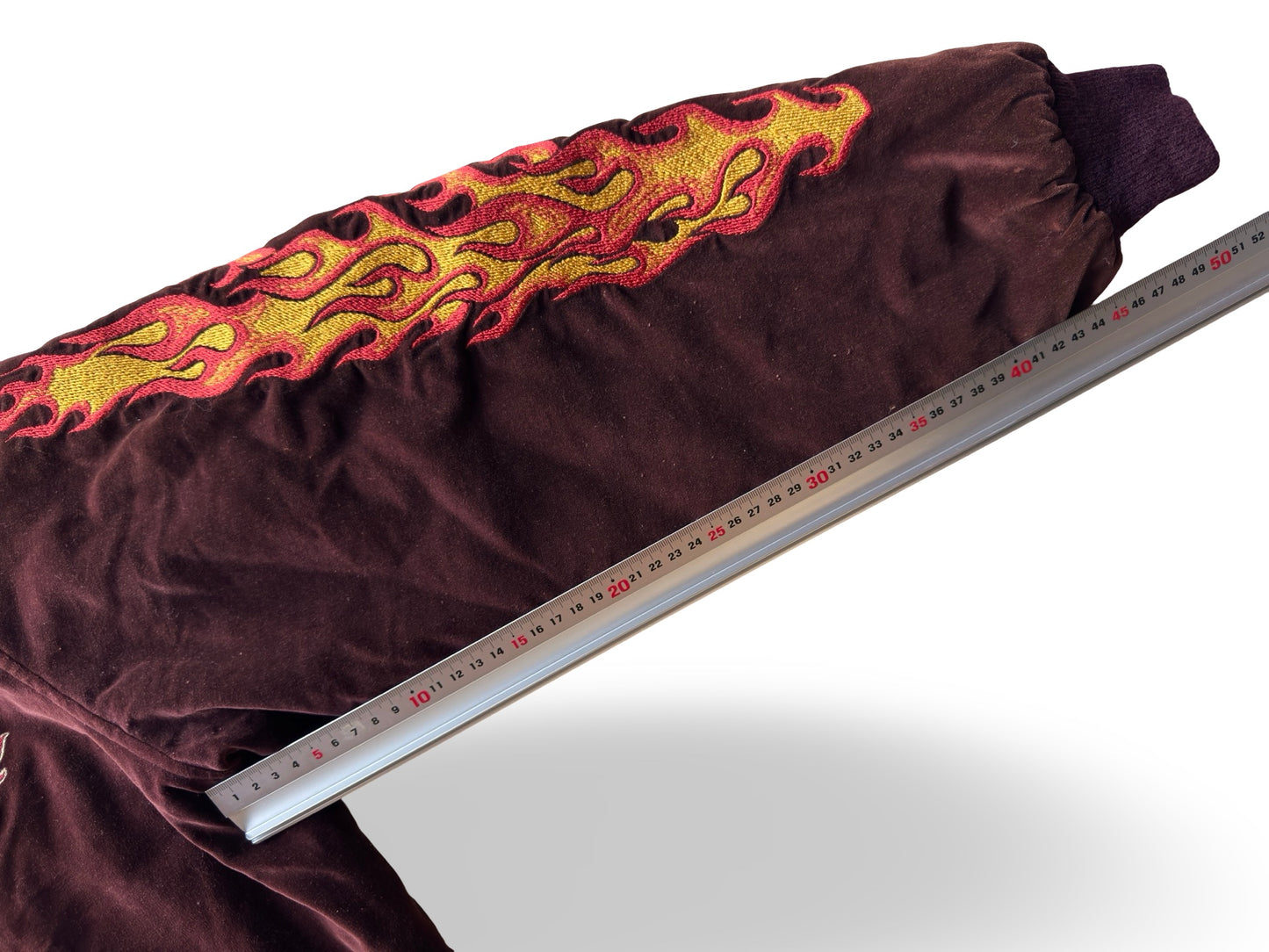 Vintage Harley-Davidson “Chrome Sweet Chrome” Flame-Velour Bomber Jacket (One Side Only)