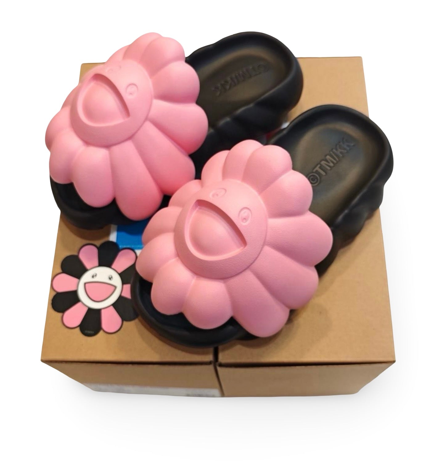 Takashi Murakami Kaikai Kiki Ohana Sandal Black Pink 22.5cm | Rare 3D Flower Slide Art Footwear | New Unused Japan Exclusive