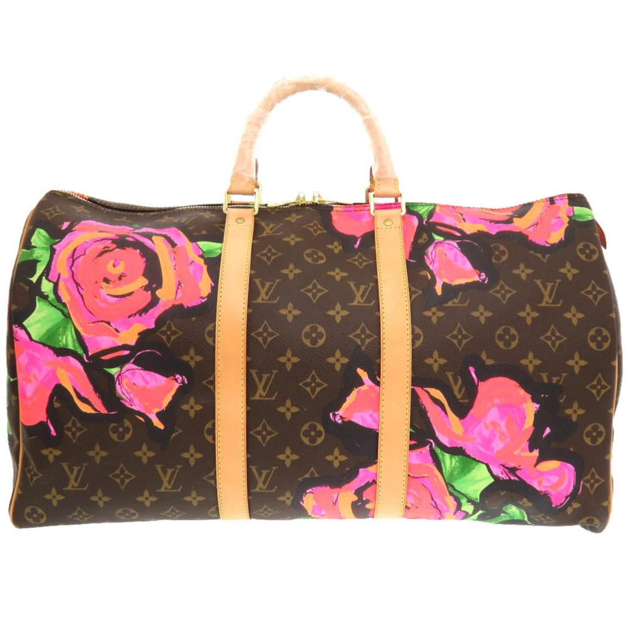 Louis Vuitton Keepall 50 Stephen Sprouse Roses M48605 2008 Limited Edition Monogram Graffiti Floral Travel Bag Collector LV Grail
