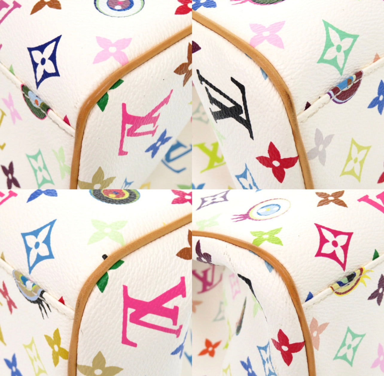 Louis Vuitton × Takashi Murakami Sac Retro GM Eye Love You Multicolor Blanc M92053 (2003) Rare Collector Handbag