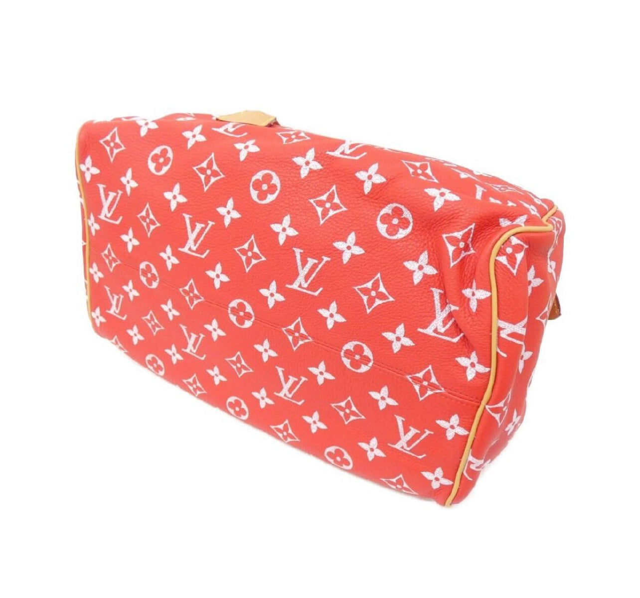 Louis Vuitton Monogram P9 Speedy Bandoulière 40 Rouge M24420 w/ Pouch | Limited Edition Matte Gold Hardware Boston Bag