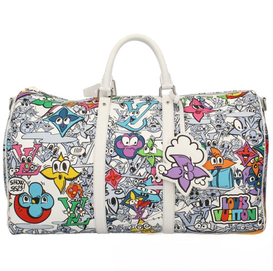 LOUIS VUITTON x Takashi Murakami Keepall Bandoulière 50 — Monogram Comic White M21863 (Women’s / Unisex)